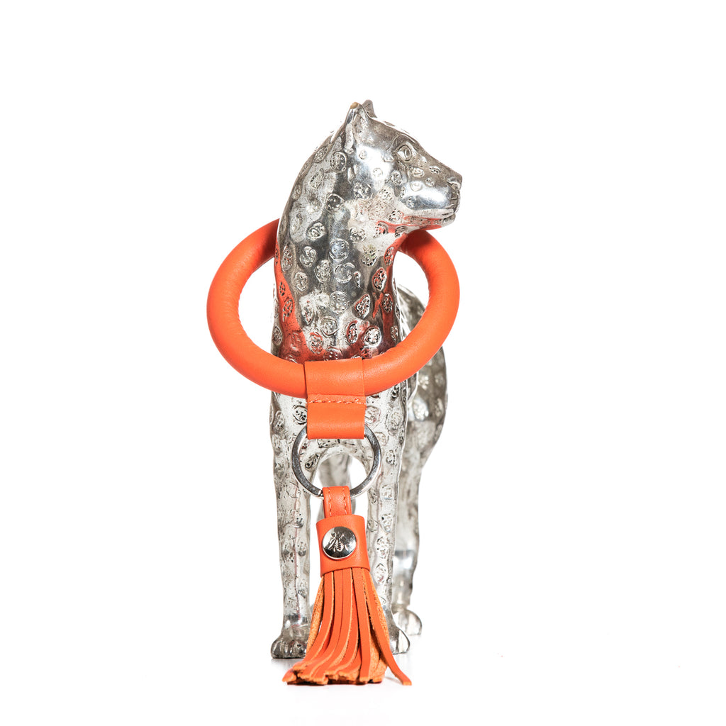 Schlüsselanhänger Schlüsselarmreif Leder orange:LA BAQUE ellabee Store – Ellabee